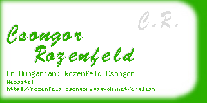 csongor rozenfeld business card